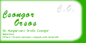 csongor orsos business card