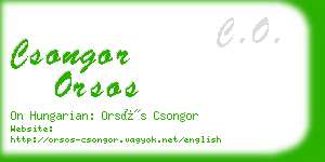 csongor orsos business card
